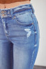 Kancan Women's High Rise Double Wb Ankle Skin Denim Jeans - KC7317M
