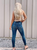 Special A Women's  High Rise Button Fly Skinny Denim Jeans - P7728D