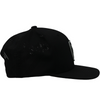 Hooey  "Zeneith" Black 6 Panel Hybrid Bill Mesh Back Snapback Patch Cap Hats - 2127T-BK