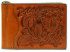 Nocona Western Tooled Leather Bill Fold Money Clip Wallet -  N5438808