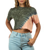 Affliction Women's Oxford Elm Short Sleeve T-Shirt Cropped Tee - AW24617