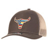 Ariat Men's R112 Serape Bull Usa Flagbull Mesh Back Snapback Patch Cap Hats - A300046002
