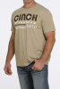 Cinch Men's Heather Khaki Short Sleeve T-Shirt Tee - MTT1690505