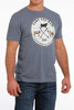 Cinch Men's Heather Blue Short Sleeve T-Shirt Tee - MTT1690543