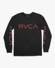 Rvca Men's Big Rvca Long Sleeve T-Shirt Tee - M451URBI