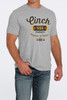 Cinch Men's Heather Grey Short Sleeve T-Shirt Tee - MTT1690511