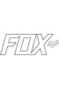 Fox Head Fox White Sticker - 14907-008