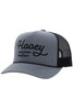 Hooey OG Trucker Hat Mesh Back Snapback Patch Cap Hats - 2360T-GYBK