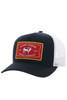 Hooey Rank Stock Trucker Hat Mesh Back Snapback Patch Cap Hats - 2361T-BKWH