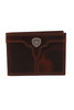 Ariat Men's Bifold Center Bump Shield Brown Money Clip - A3550202