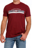 Cinch Men's Cinch USA Red Short Sleeve T-Shirt Tee - MTT1690586