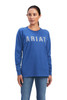 Ariat Women's Rebar Cotton Strong Block True Navy Alloy Long Sleeve T-Shirt Tee - 10041436