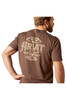 Ariat Men's Western Wheat Brown Heather Short Sleeve T-Shirt Tee - 10047610