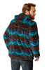 Ariat Men's Polar Bear Fleece Enamel Blue Serape Hoodie Sweatshirt - 10046659