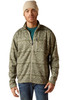 Ariat Men's Caldwell Full Zip Olive Leaf Southwest Sweater - 10046717