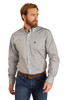 Ariat Men's Wrinkle Free Val Fitted Grey Long Sleeve Shirt Jacket - 10046553