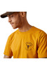 Ariat Men's Bison Skull Buckhorn Heather Short Sleeve T-Shirt Tee - 10047720