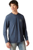 Ariat Men's Crestline Navy Heather Long Sleeve T-Shirt Tee - 10047591