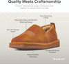 Ariat Men's Lasso Square Toe Suede Slippers – Chestnut, Faux Shearling Lined