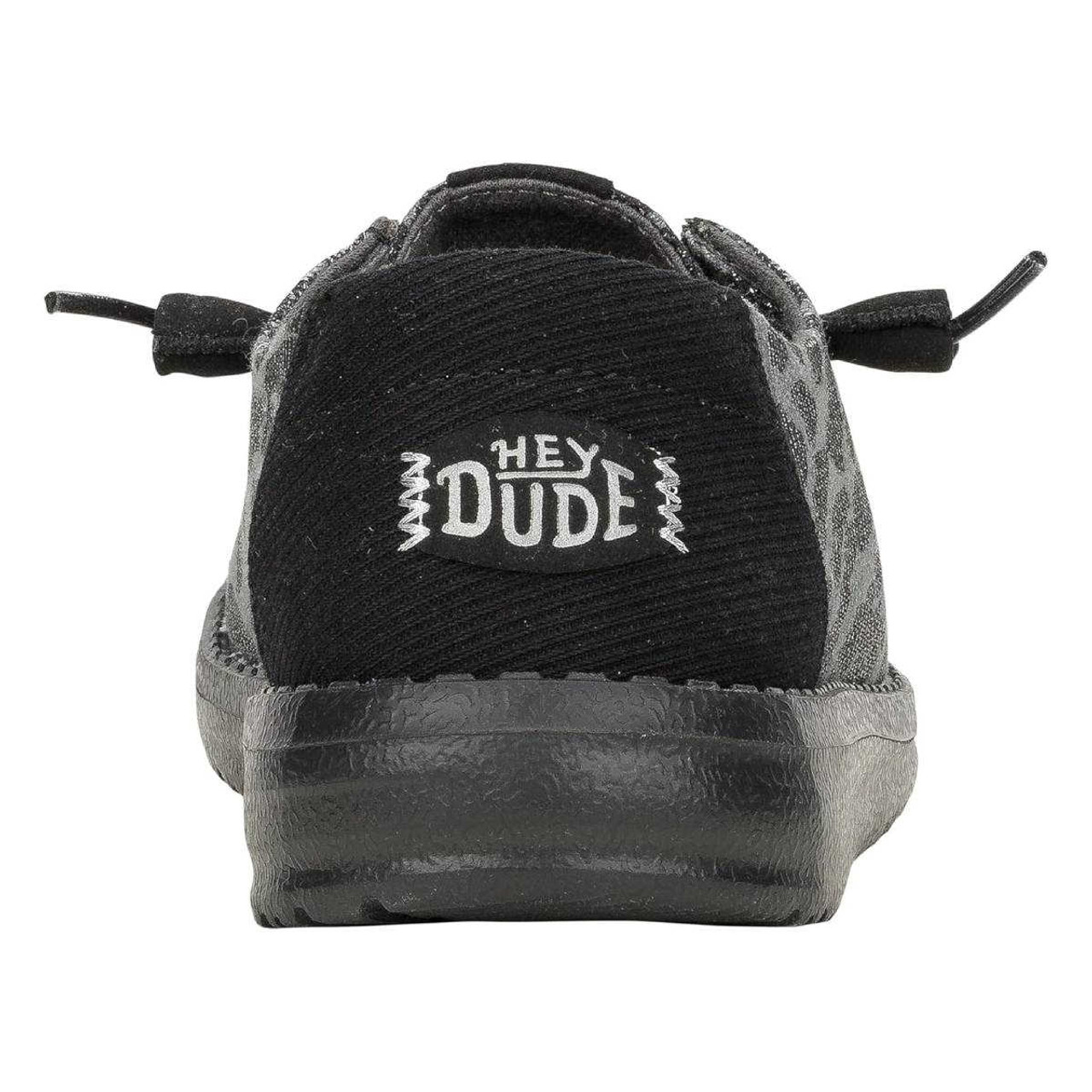 Hey Dude Women's Wendy Leopard Sparkle Black Shoes