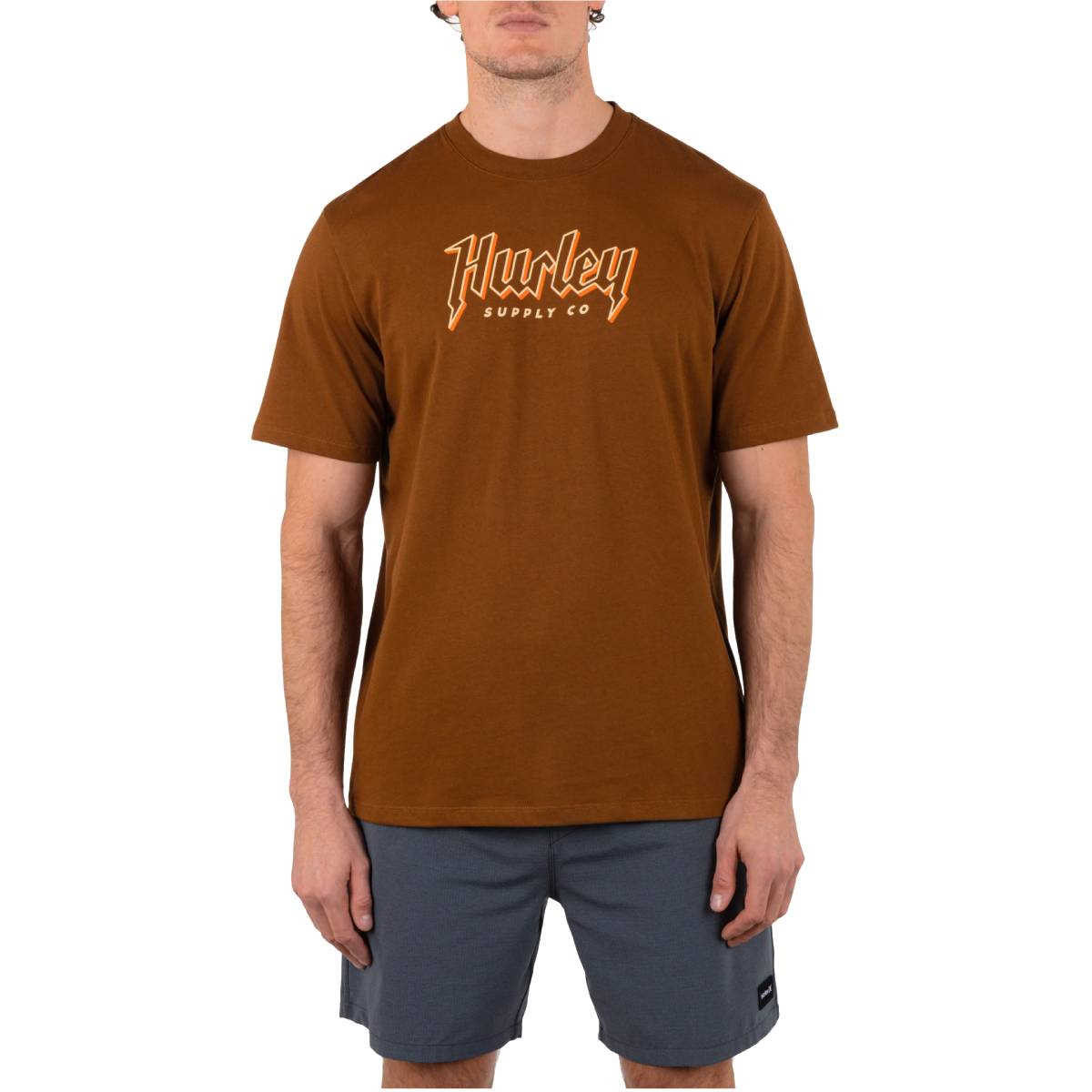 Men's Hurley Cotton T-Shirt - Classic Crew Neck, Short Sleeve, Regular Fit (New With Tags)