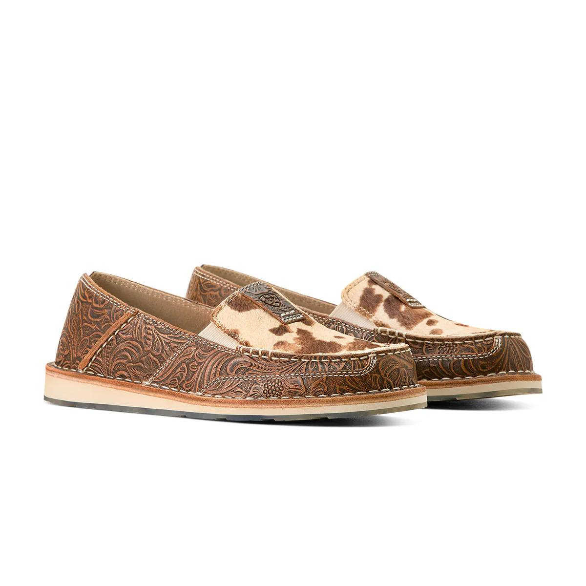 Ariat Women's Cruiser Tan Floral Emboss Shoes - Main Image