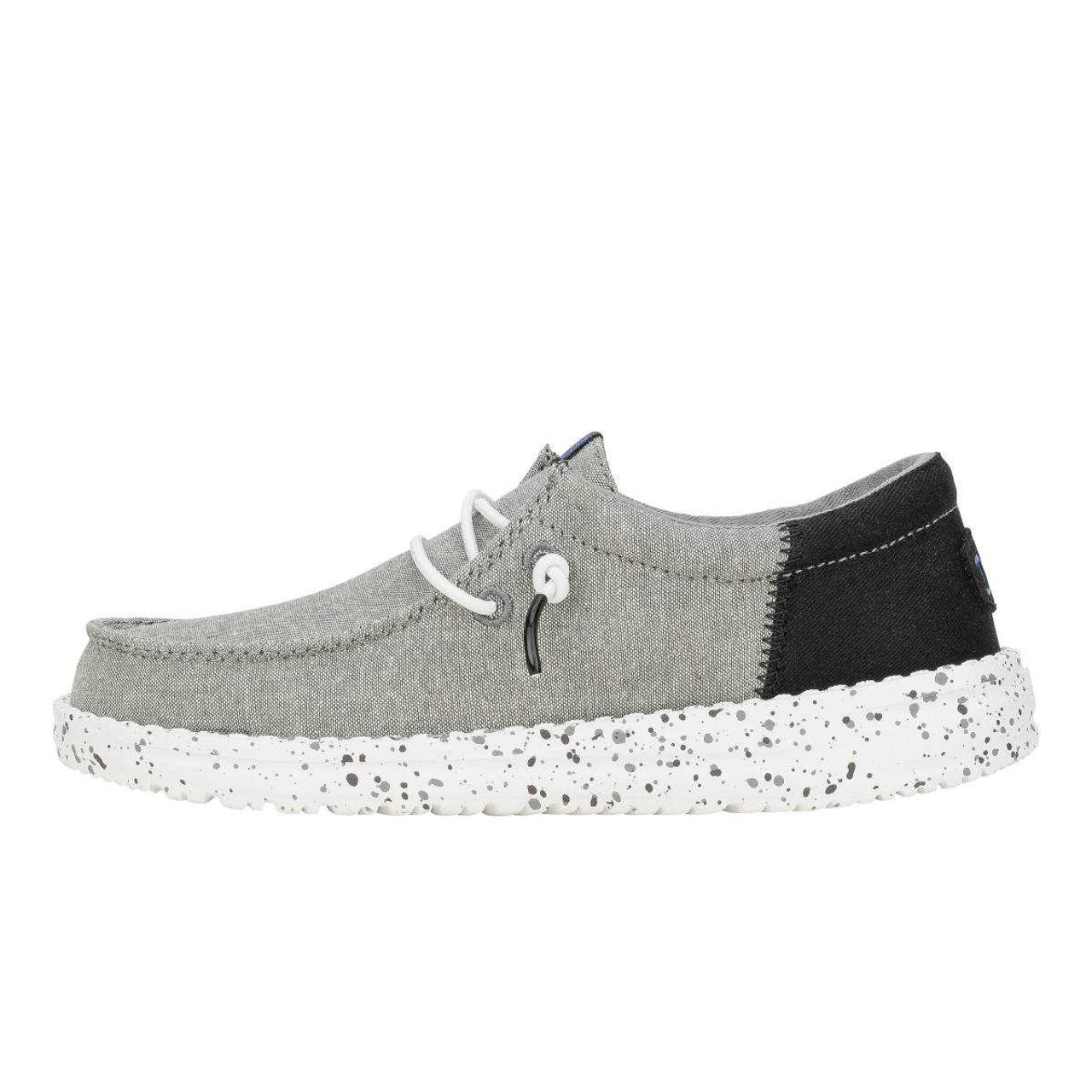 ゆきお Hey Dude Boys Wally Funk Splatter Grey Shoes