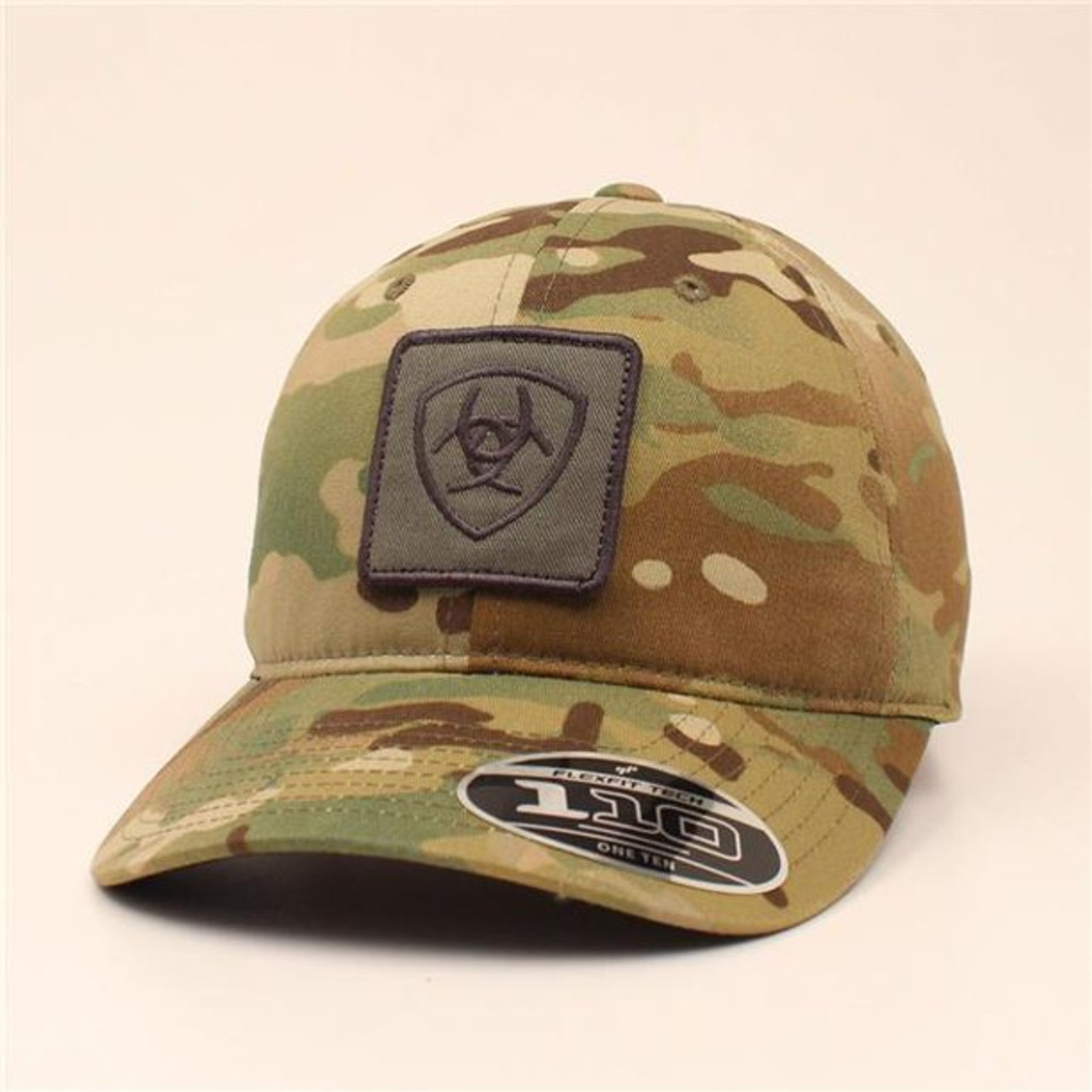 Ariat Men's Camo Hat Multi Cam Patch Flexfit 110 SnapBack Hunting Cap Hats  - A3000021156