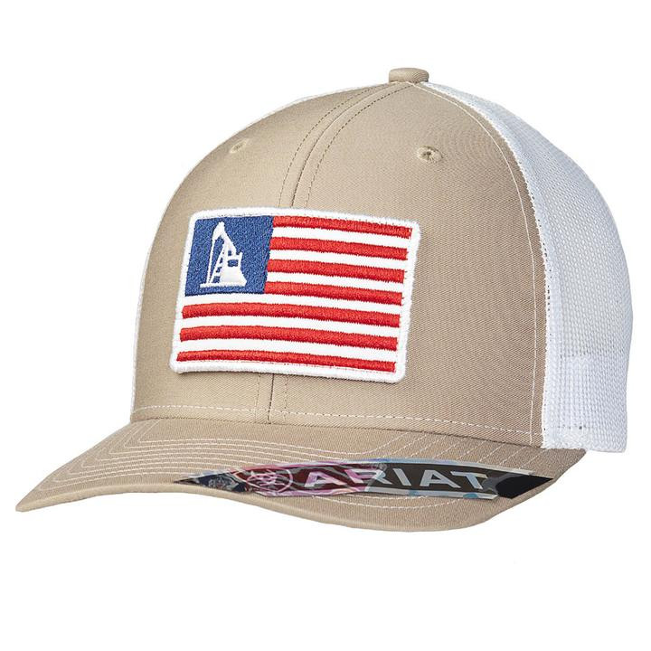 Ariat Men's Oil Rig Flag Snapback Mesh 