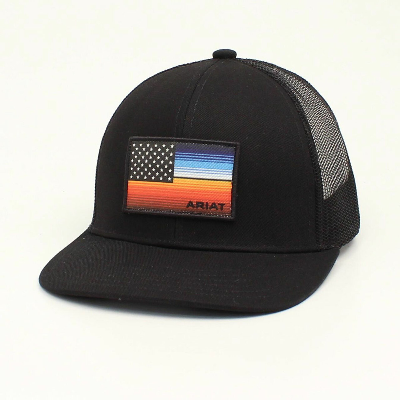 Ariat Men's Serape Flag Black Snapback 