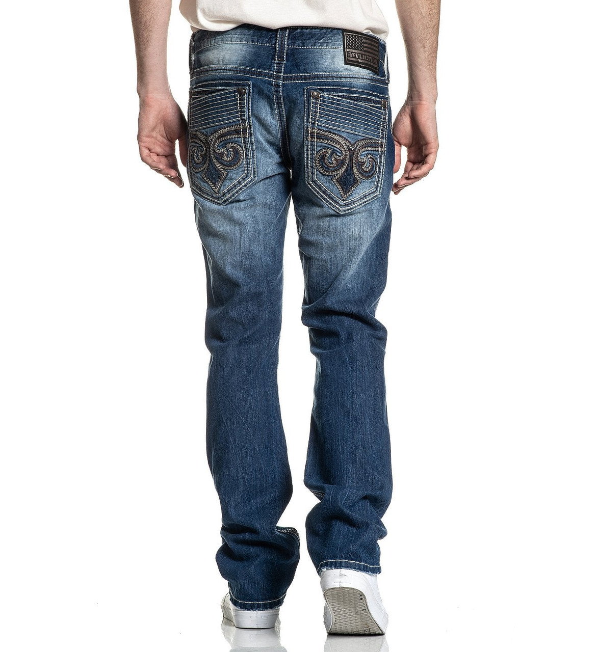 Affliction Men's Ace Fleur Othello Denim Pants Jeans - 110SS226