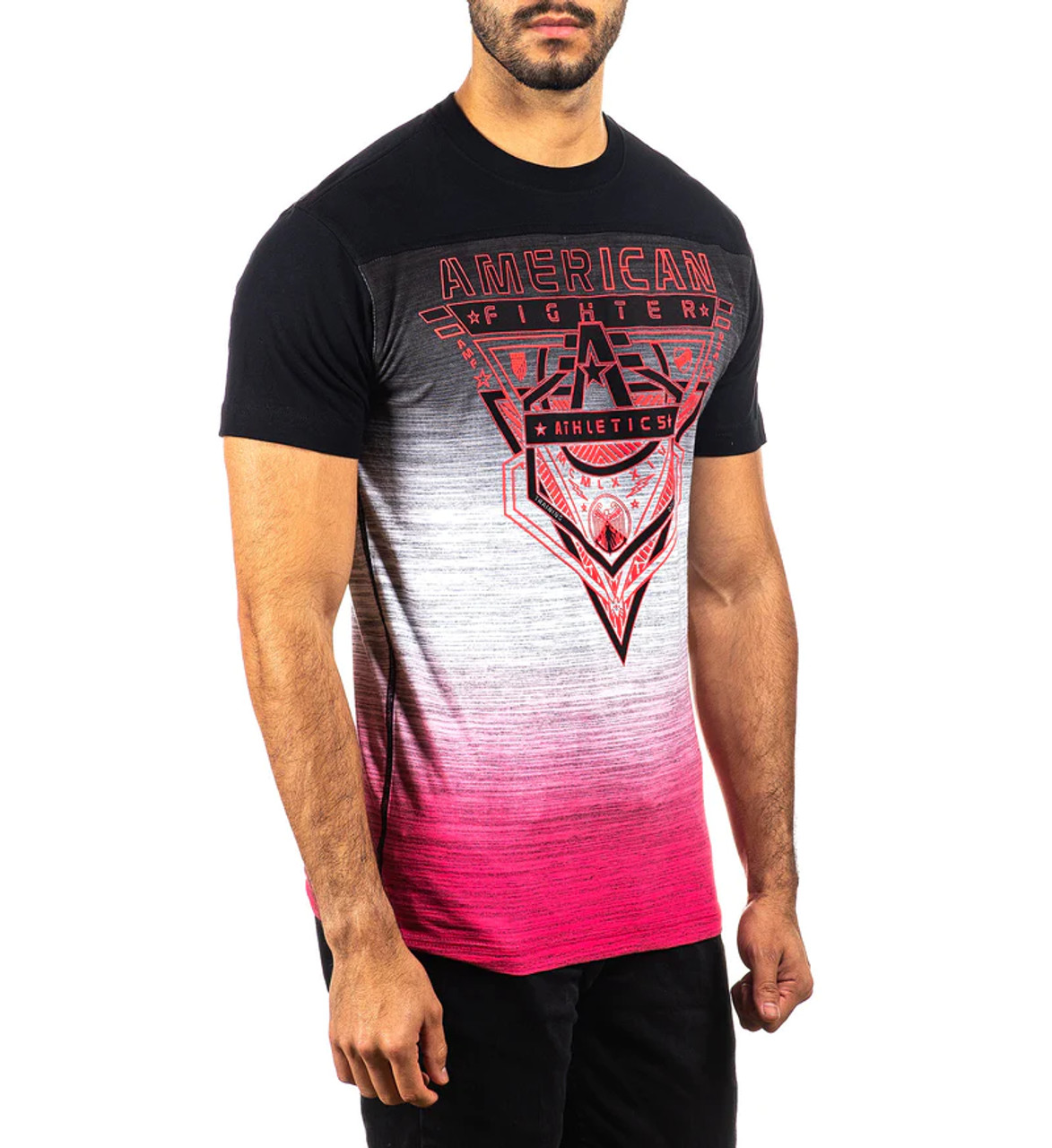 pink american fighter shirt