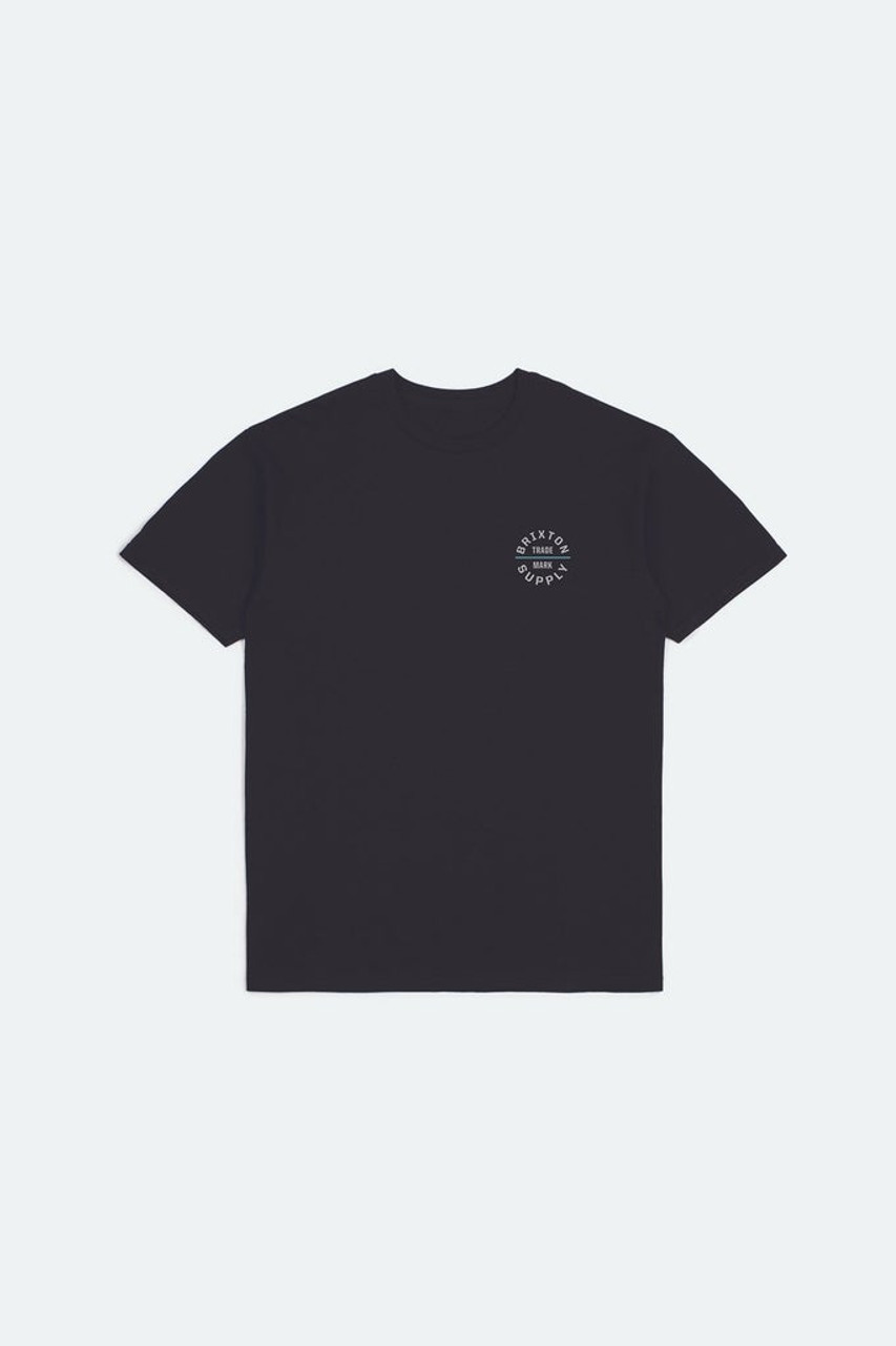 シャツ SOBER HALF T BLACK Brixton Men's Oath Short Sleeve T-Shirt Tee