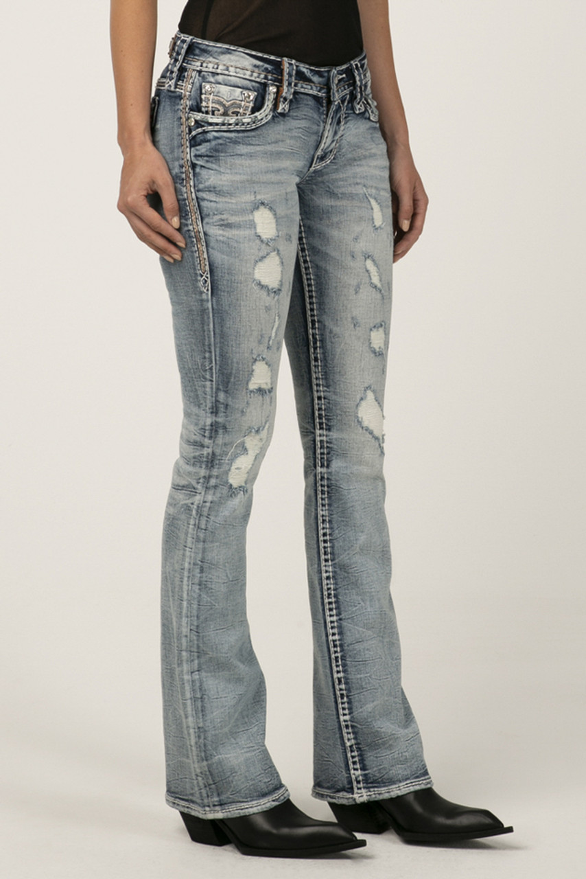 Bleached Denim Boot-Cut Jeans - Ready to Wear