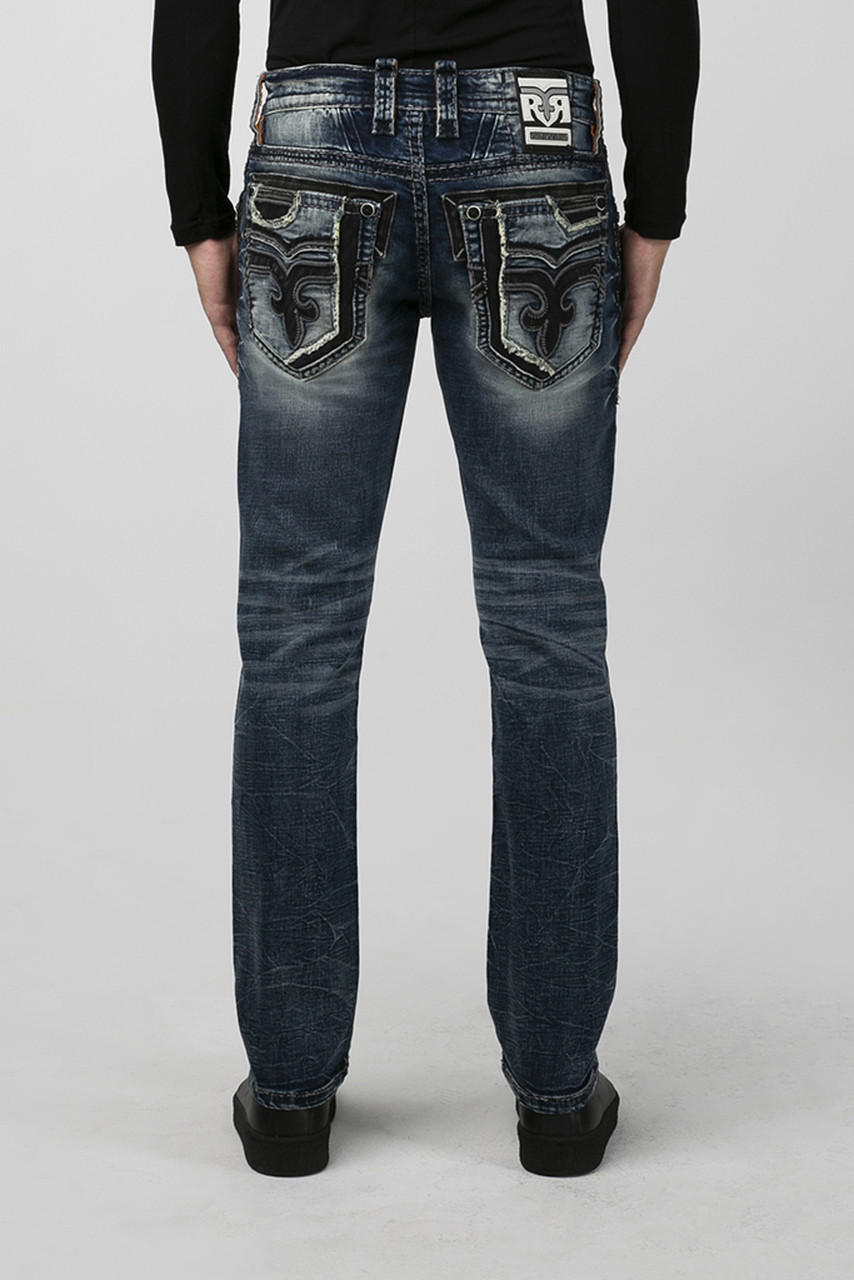 Rock Revival Men's Rusty A200R Alt Straight Denim Jeans - RP3712A200R - 32