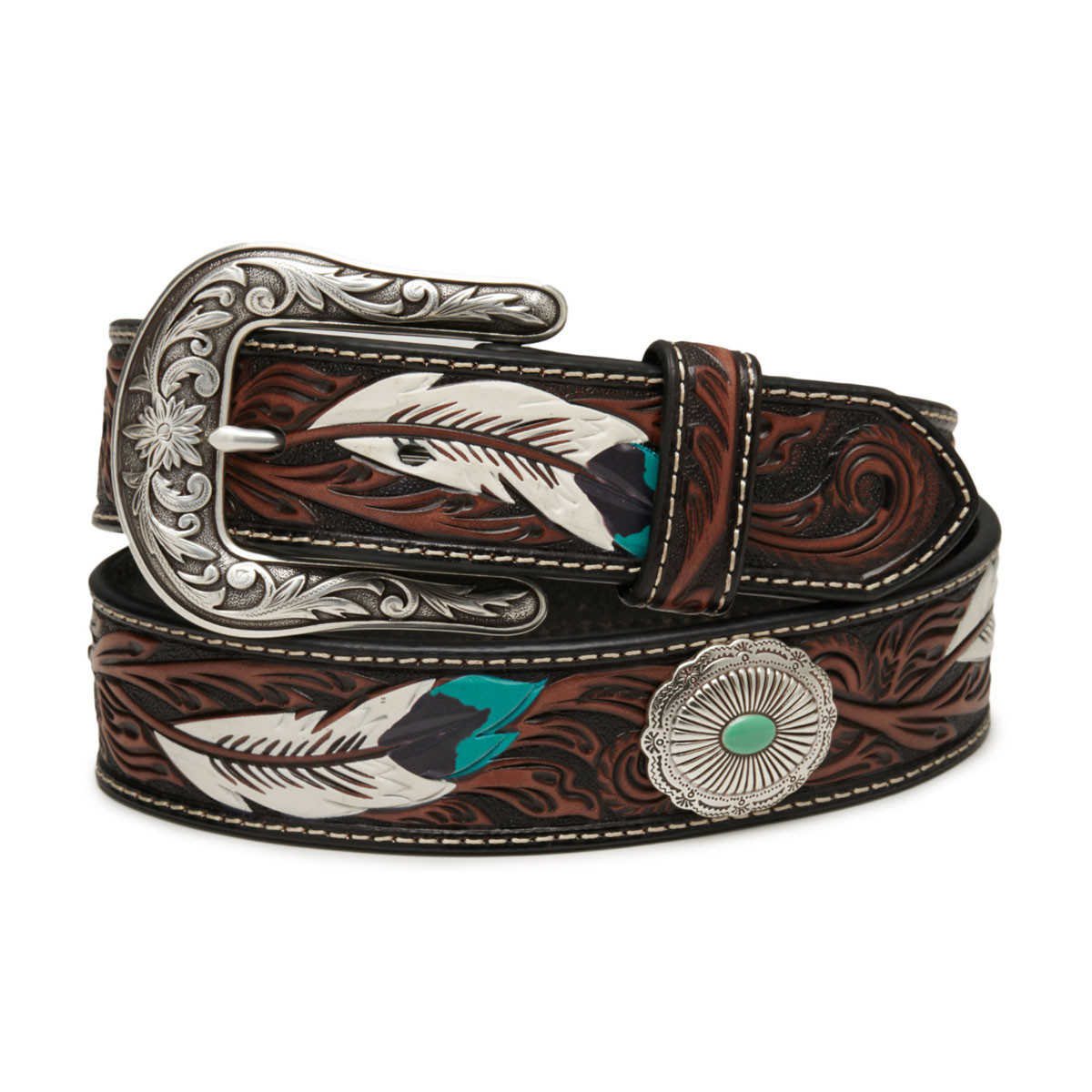 Turquoise Conchos Western Belt - A1533602