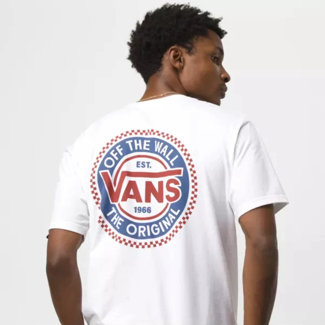Vans Men's Original Checkerboard Co Short Sleeve T-Shirt Tee - VN0A7PKS