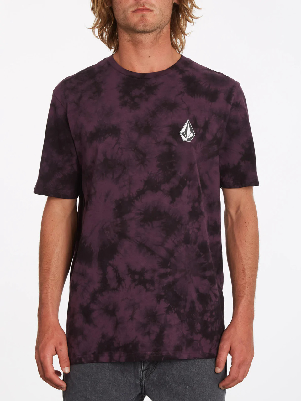 【KOOLOSET】Vintage Shadow Stripe Over Short Sleeve Tee A5232200-Volcom-Mens-Iconic-
