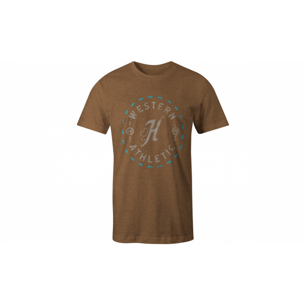 Hooey Men\'s Spur Short Neck Sleeve Crew - Tee T-Shirt HT1526BR