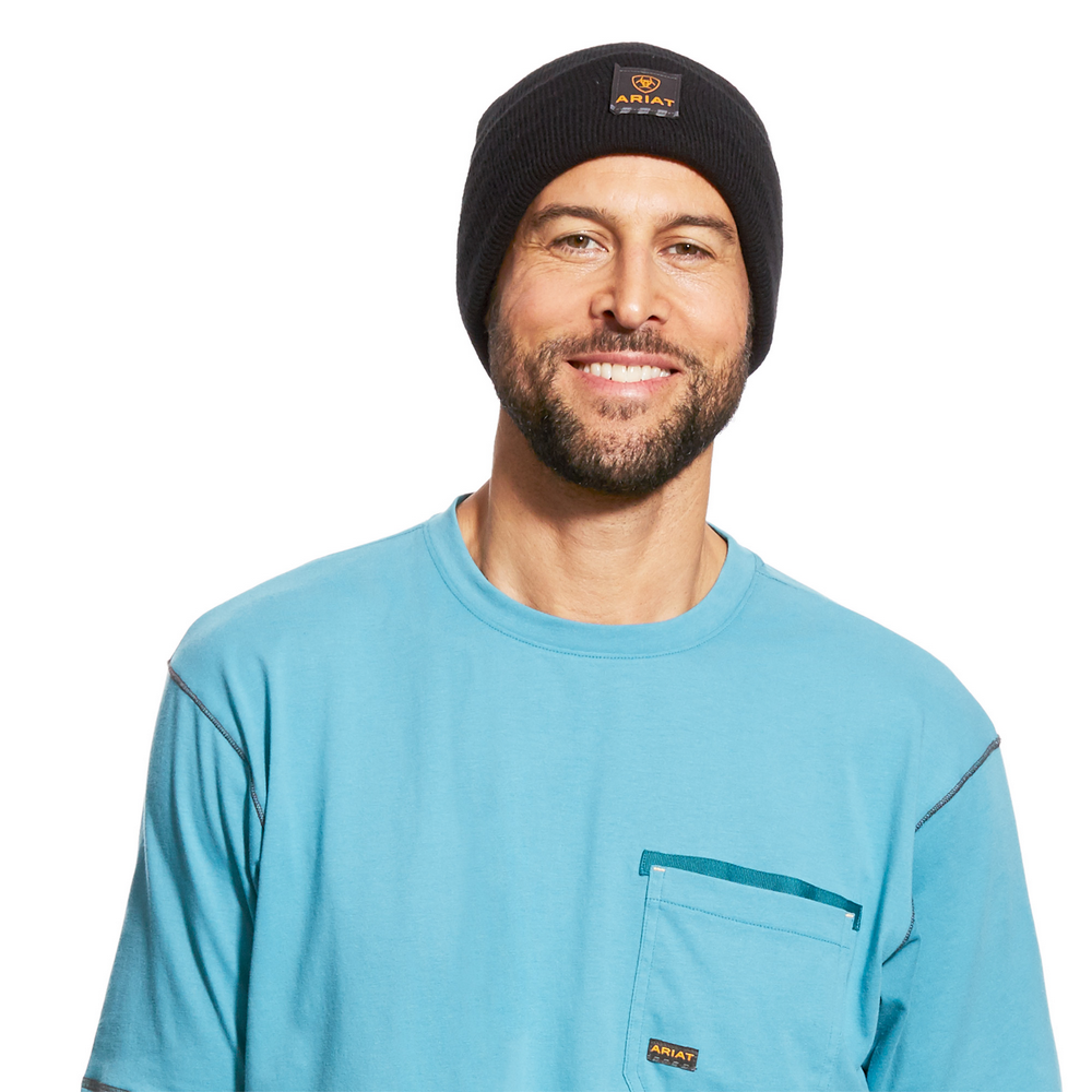Ariat Men's Rebar Watch Cap Black 