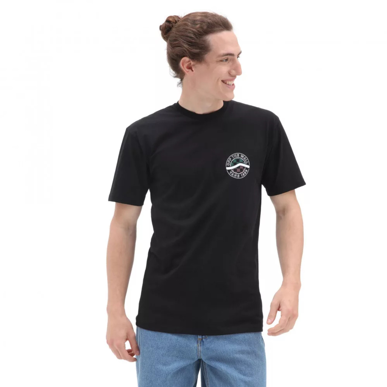 Vans Men's Circle Sidestripe Short Sleeve T-Shirt Tee - VN0000K4BLK1