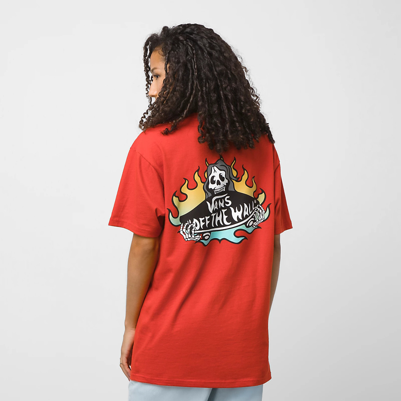 Vans Men's & Women's Fuego Skeleton Logo Short Sleeve T-Shirt Tee