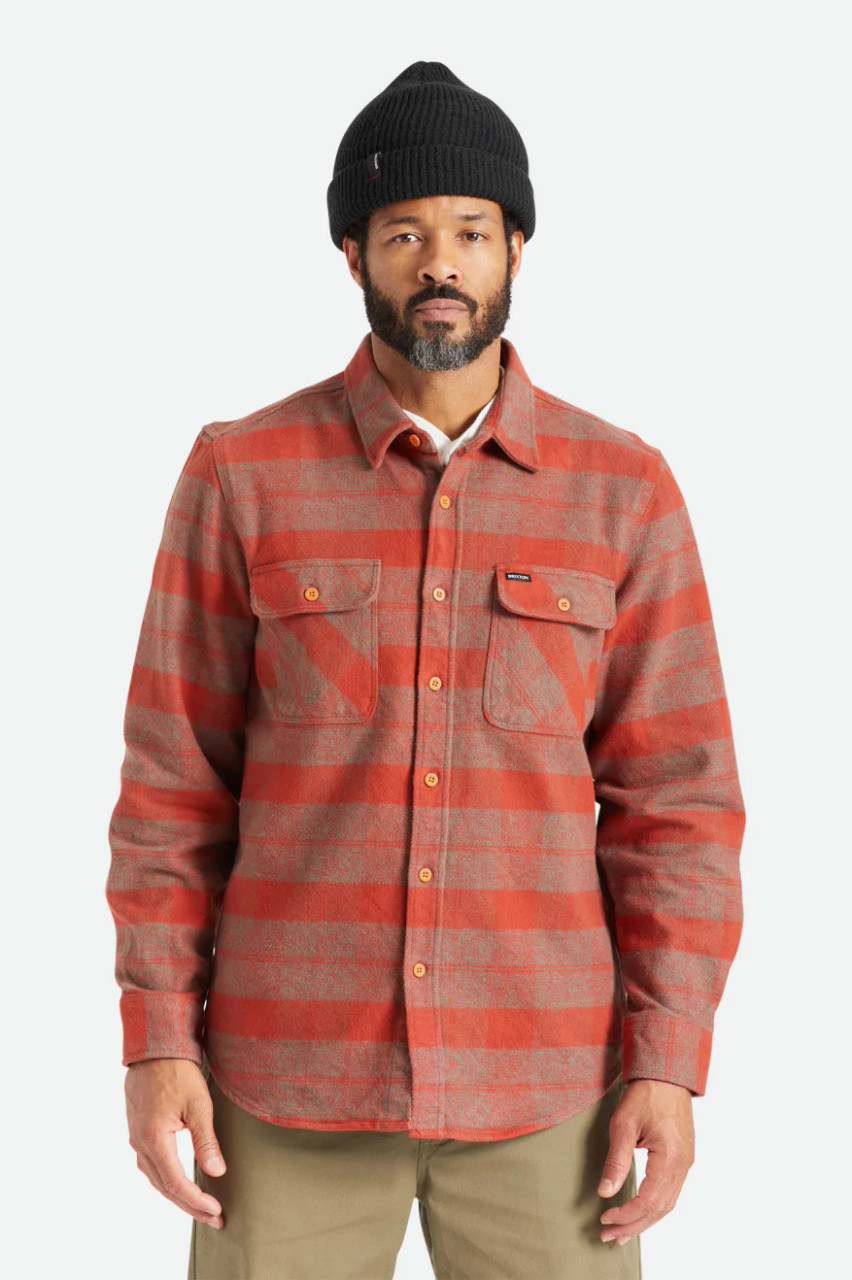 Brixton Men's Bowery Heavy Weight Long Sleeve Flannel Shirt