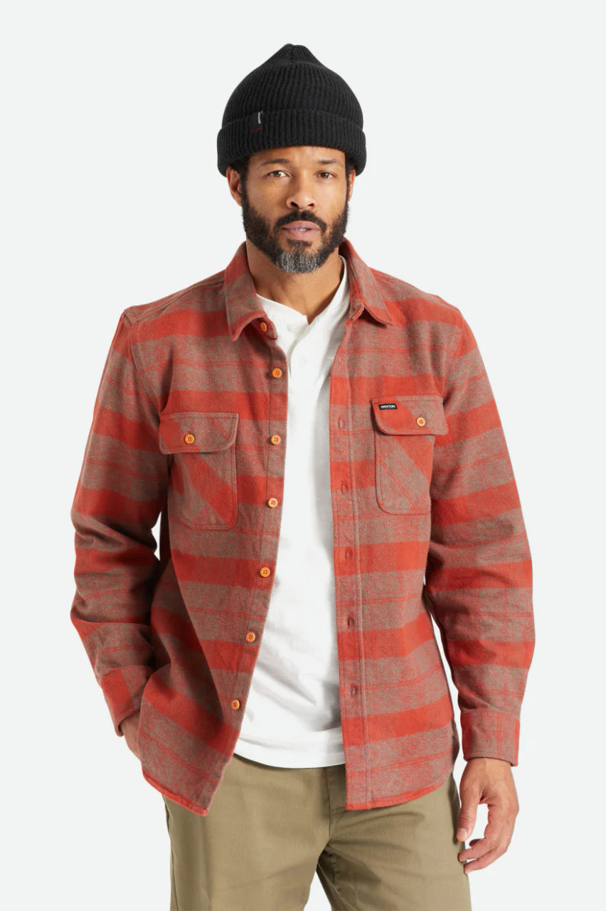 Brixton Men's Bowery Heavy Weight Long Sleeve Flannel Shirt - 01297