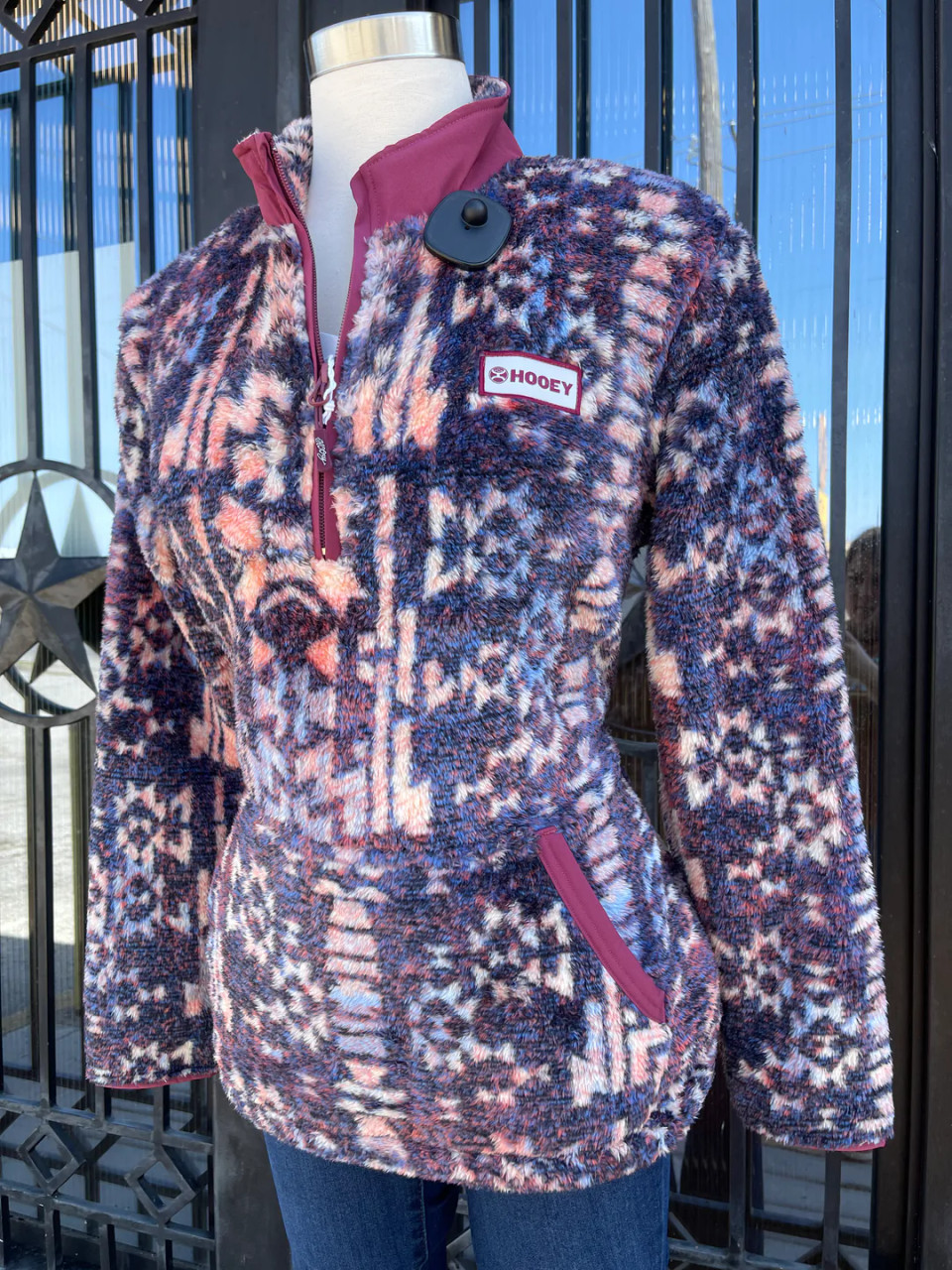 Purple Aztec Fleece Jacket - HFP006PLAZ