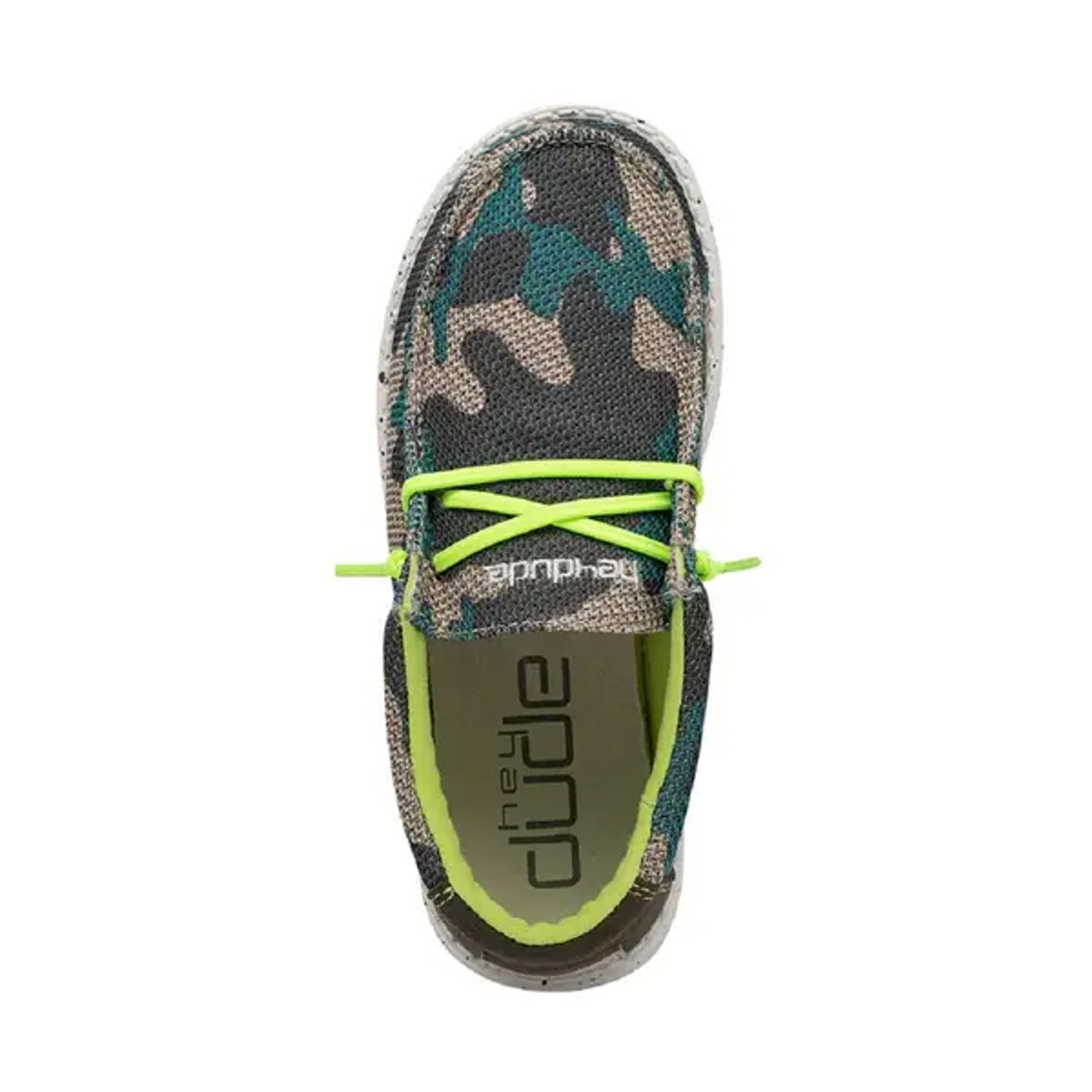 Hey Dude Youth Wally Camo Shoes - 130137034