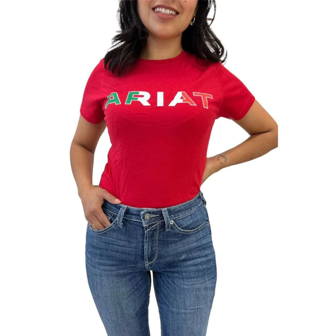 Ariat Women's Mexico Red Short Sleeve T-Shirt Tee - 10043069