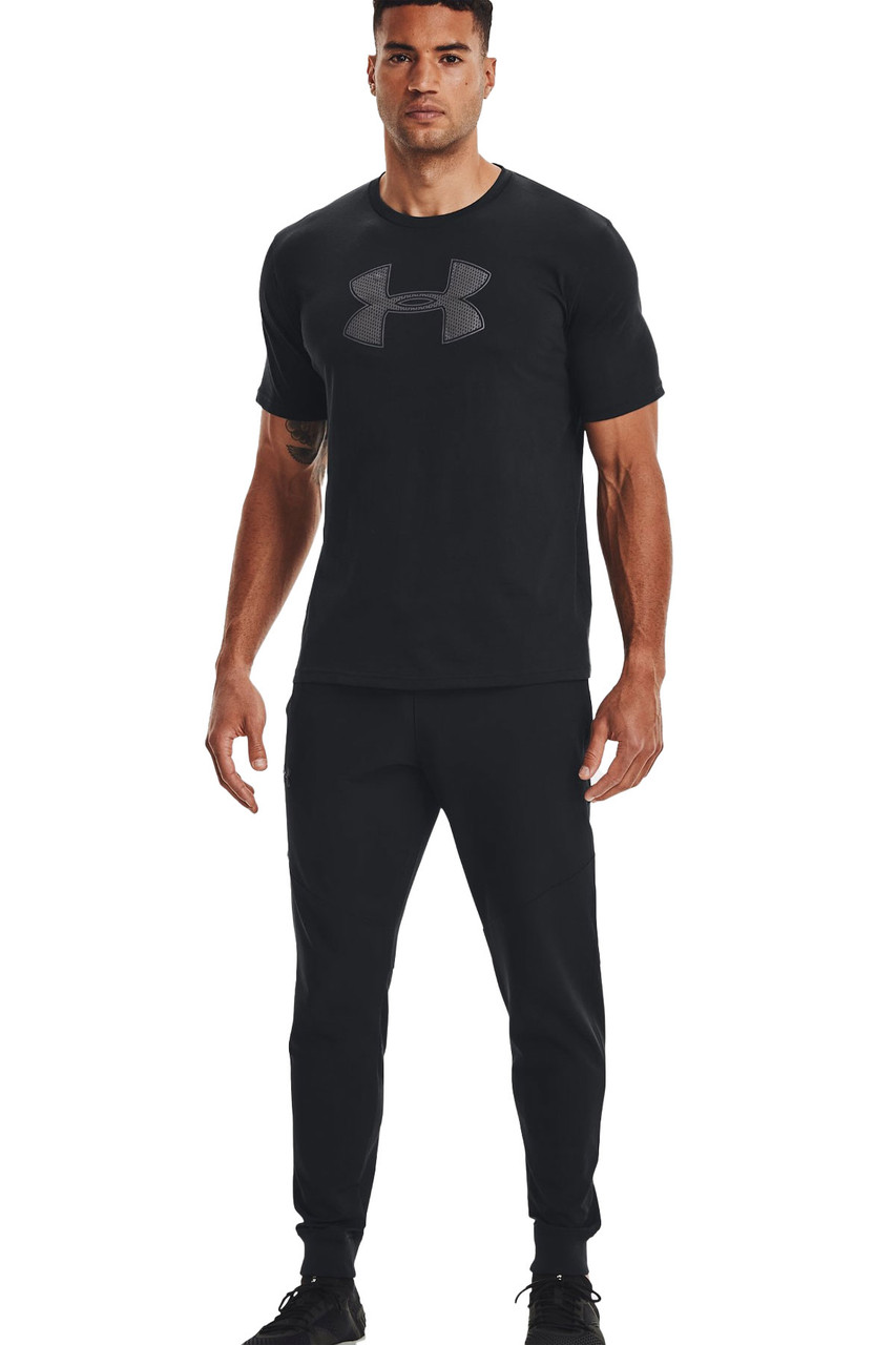 Men Under Armour T-Shirt Big Logo Crew Neck Cotton Sports, Gym, Running M L