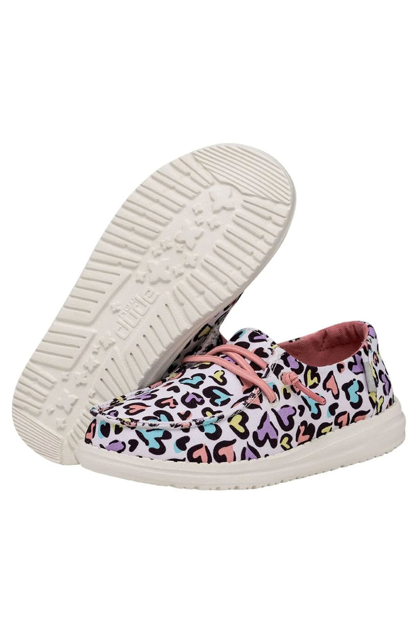 Hey Dude Youth Wendy White Leopard Shoes - 40106-9CF