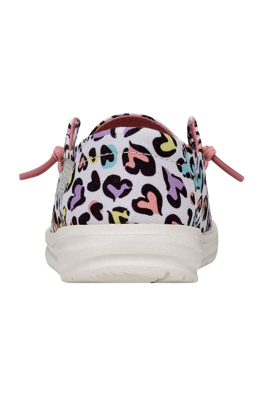 Hey Dude Youth Wendy White Leopard Shoes - 40106-9CF